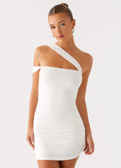 Lena Ruched Mini Dress - Ivory