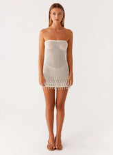 Carpe Diem Crochet Mini Dress - Ivory