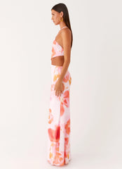 Riano Cut Out Maxi Dress - Blushing Blossom