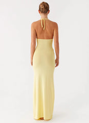 Pina Colada Knit Maxi Dress - Yellow