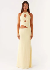 Lanah Cut Out Maxi Dress - Yellow