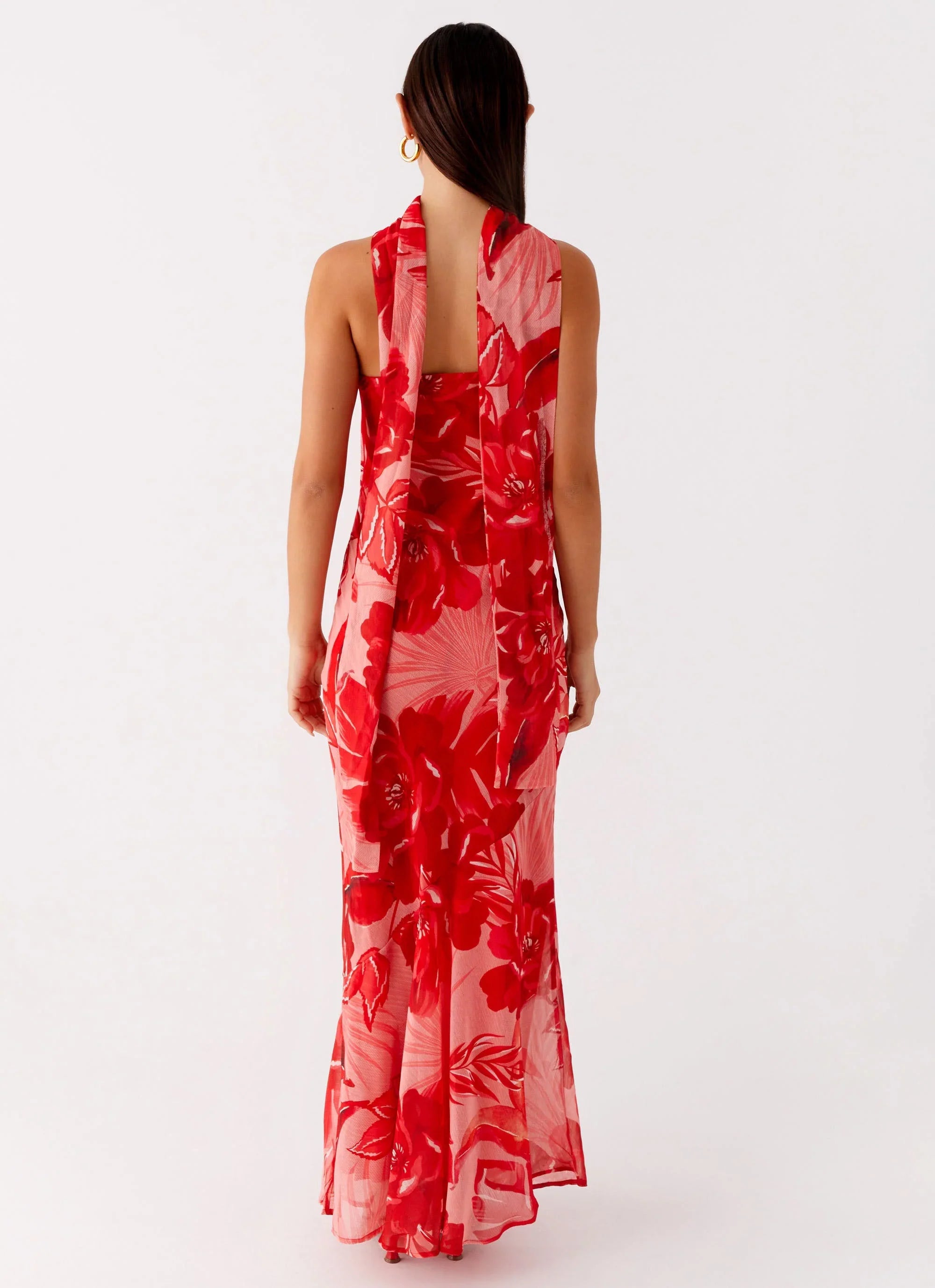 Under The Pagoda Maxi Dress - Sicily Sunsets Print