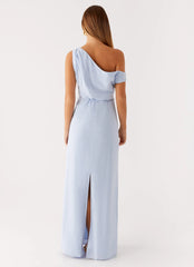 Lady Love Linen Maxi Dress - Blue
