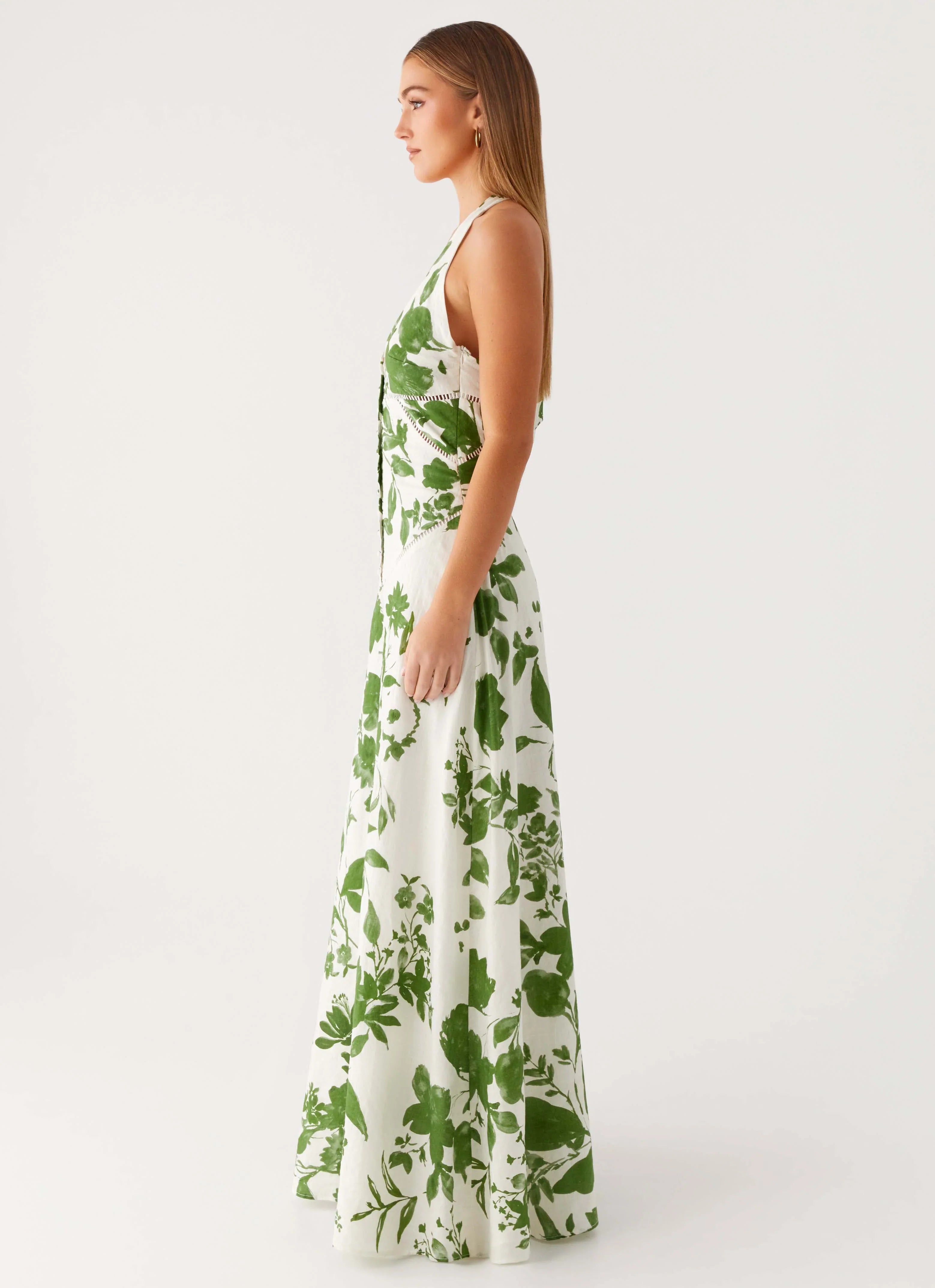 Ember Valley Maxi Dress - Verdant Bloom