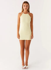 High Tide Swim Mini Dress - Pastel Yellow