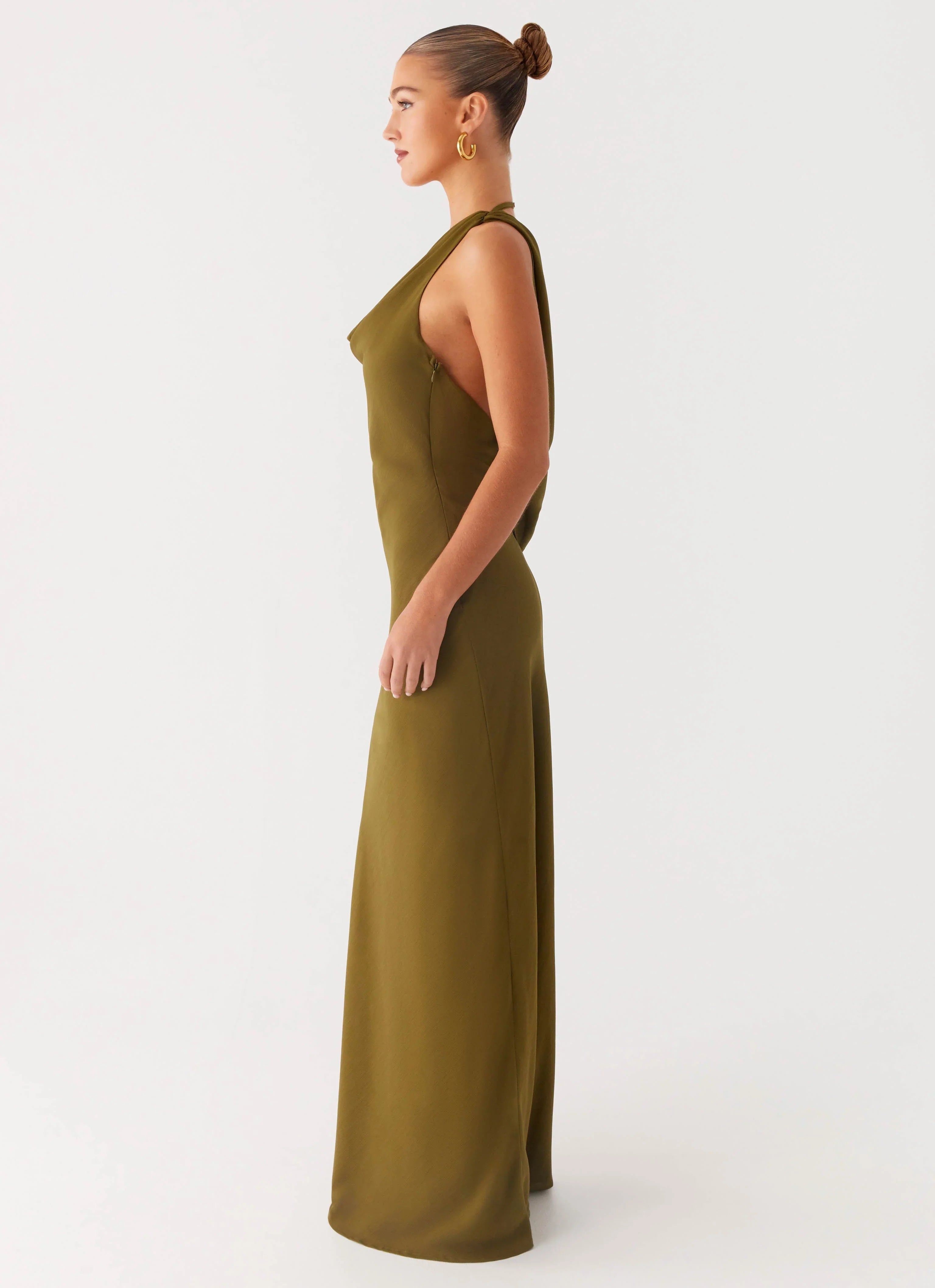 Opal Glow Maxi Dress - Khaki