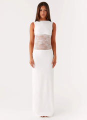 Medina Lace Maxi Dress - White