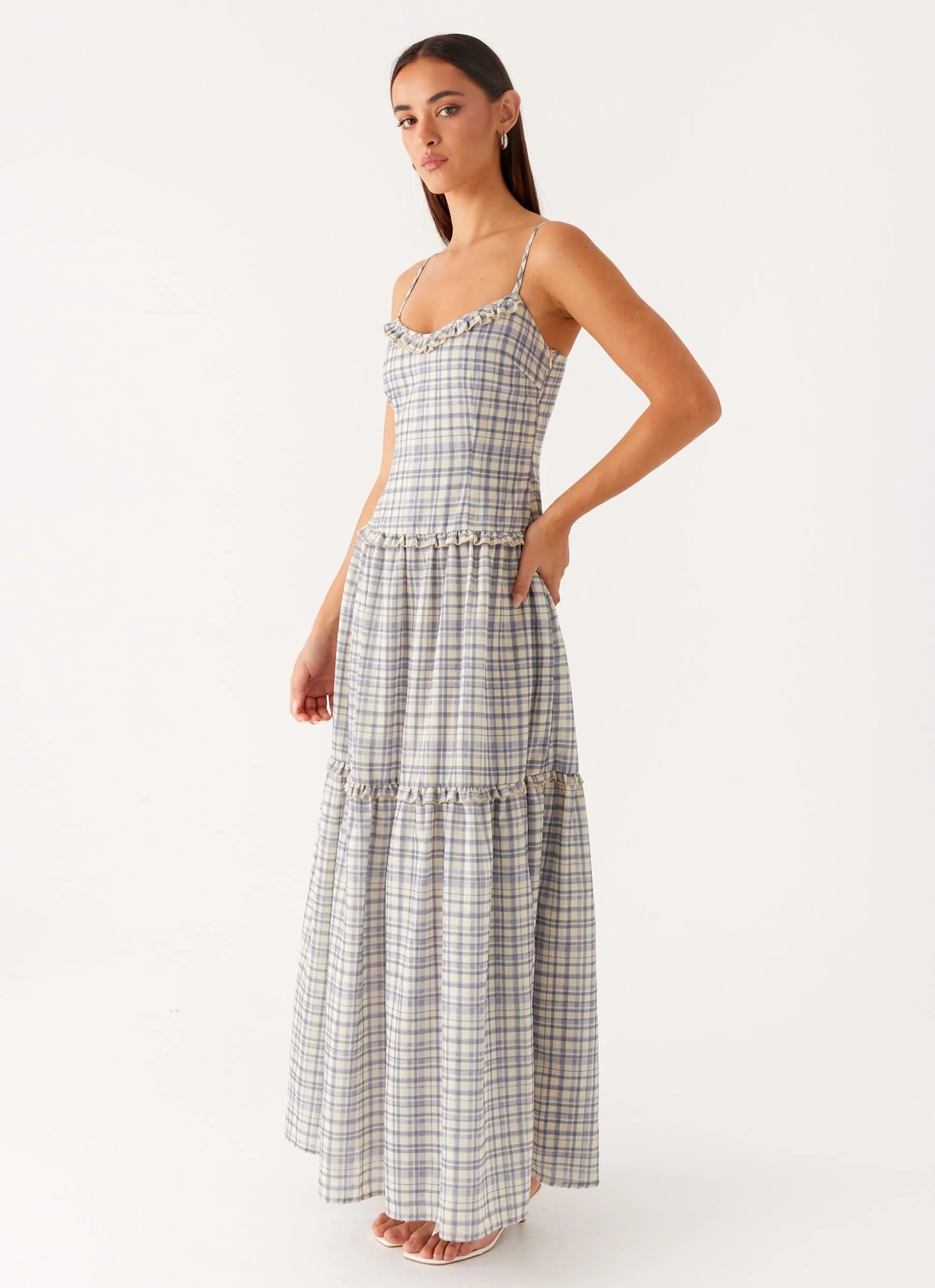 Hermie Midi Dress - Check
