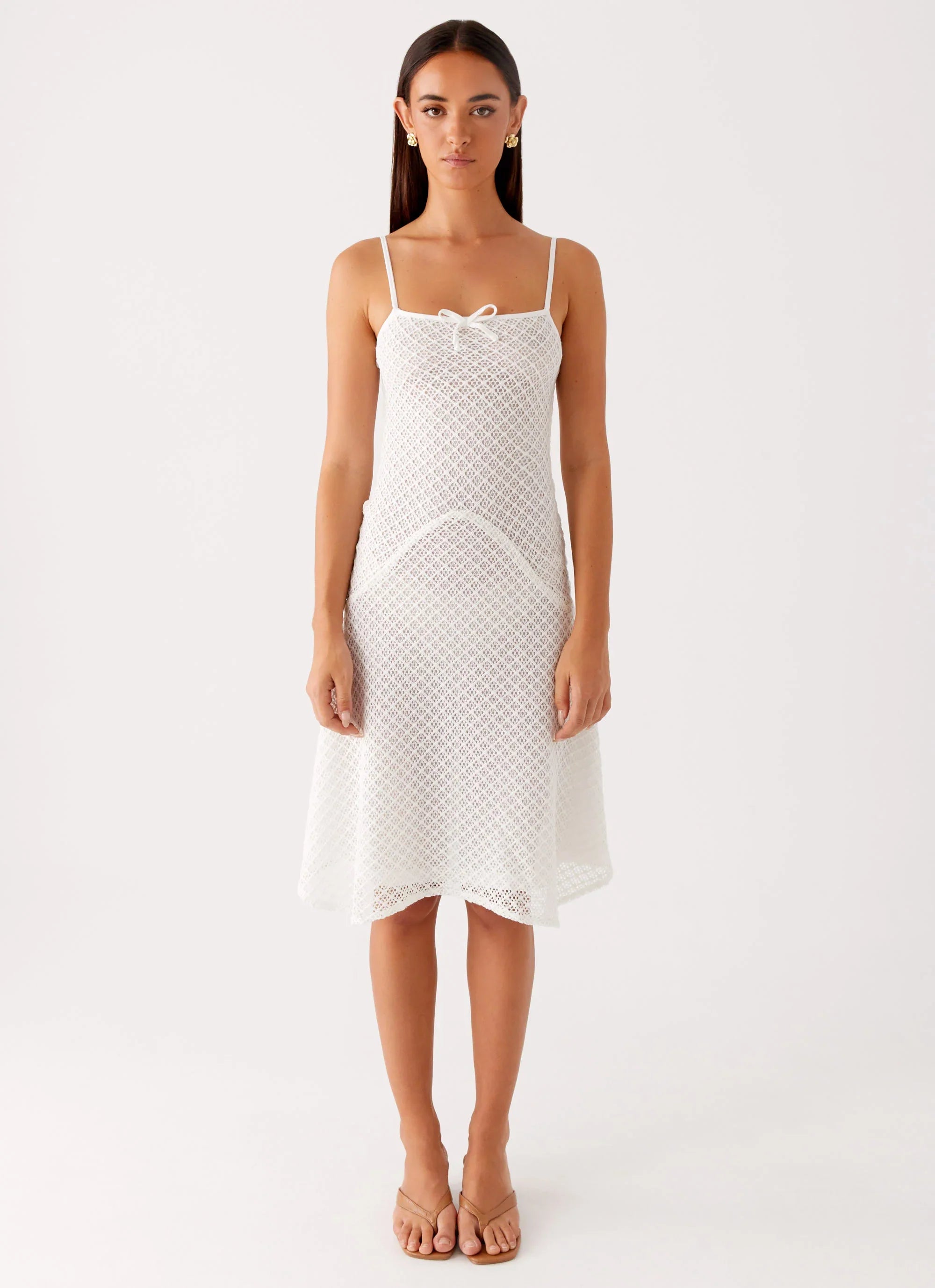 Tamar Midi Dress - White