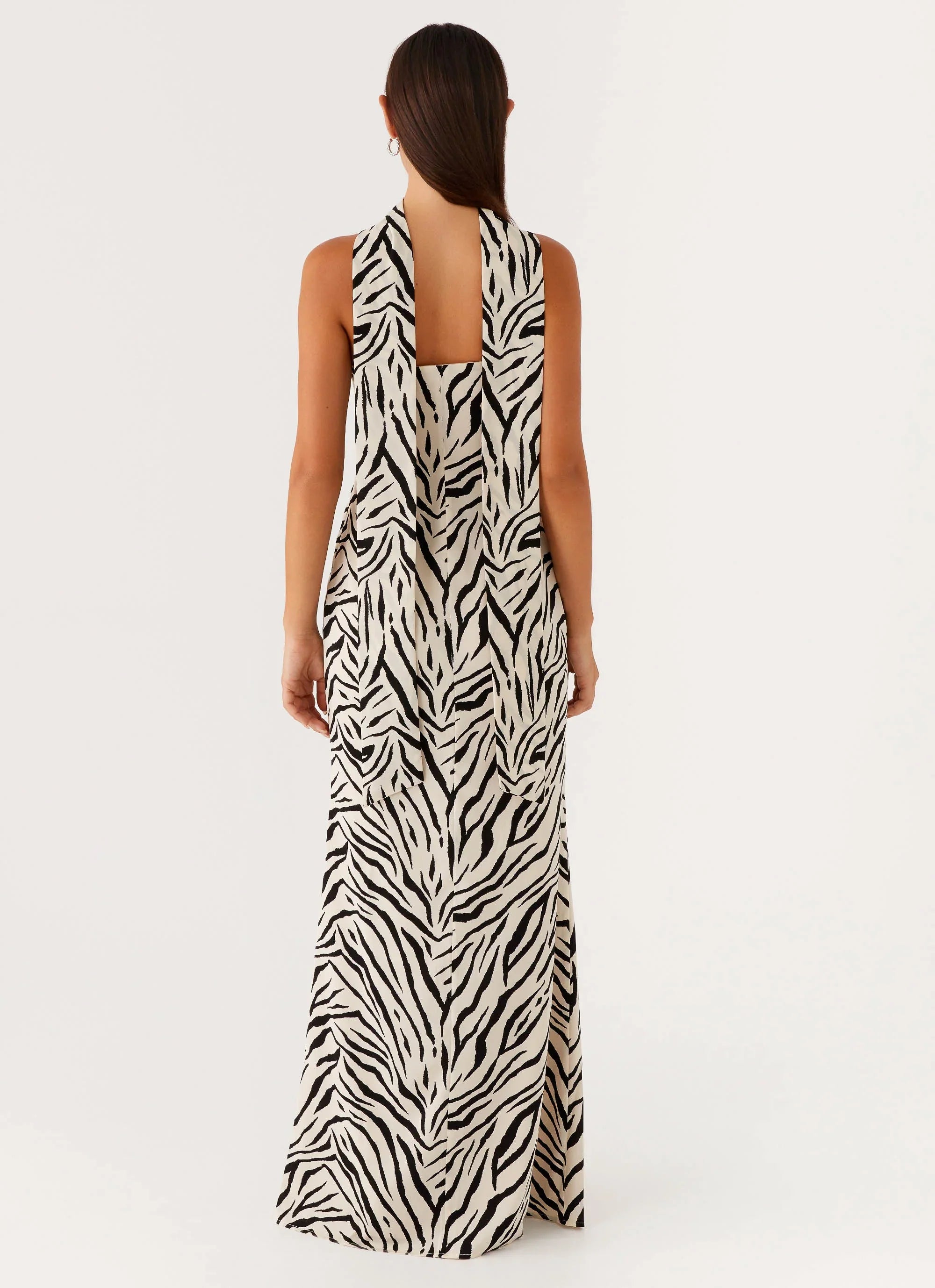 Jigsaw Strapless Maxi Dress - Zebra