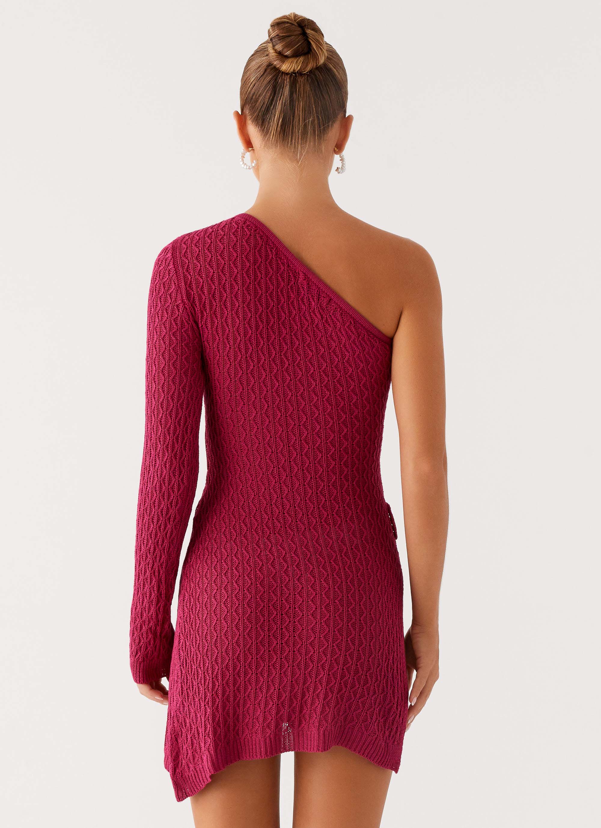 Medda Knit Mini Dress - Hot Pink