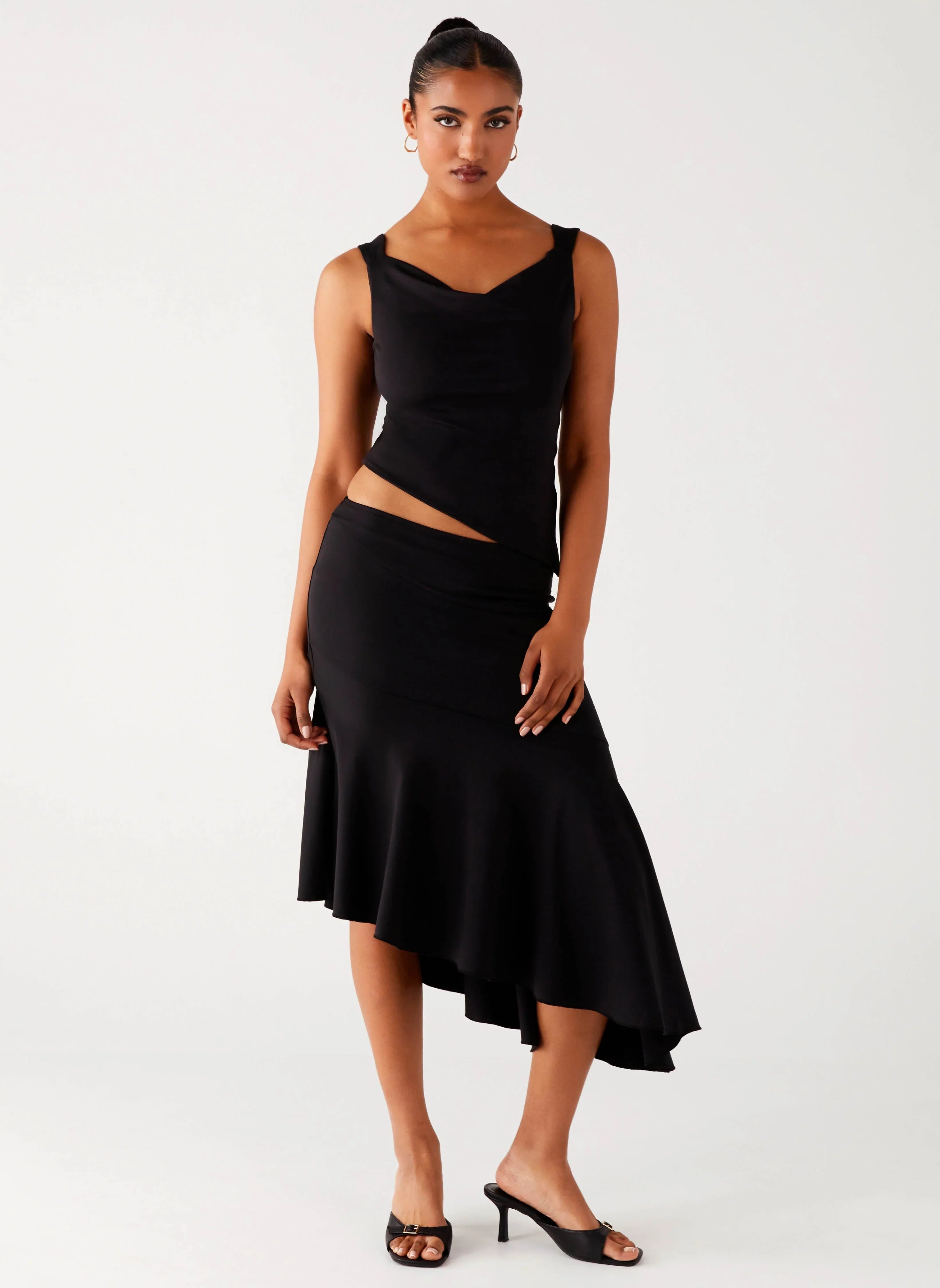 Wonderlust Midi Skirt - Black