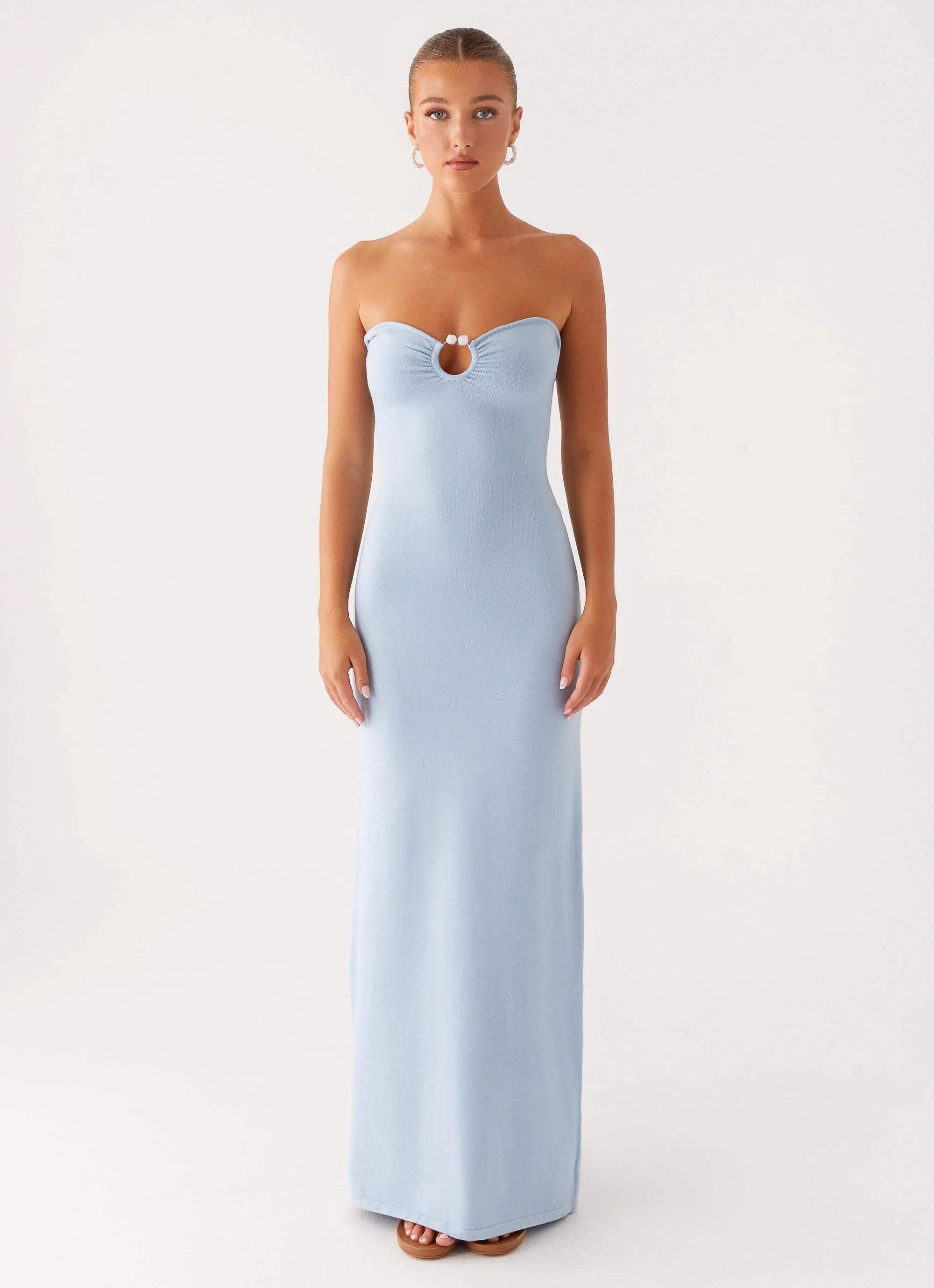 Samson Knit Maxi Dress - Blue
