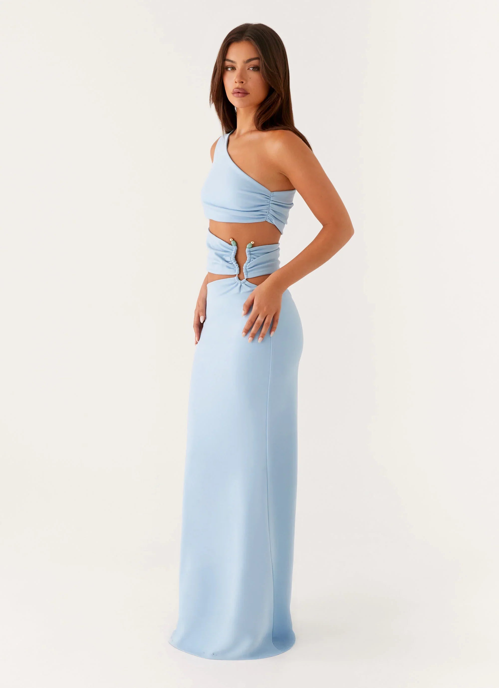 Laylani Cut Out Maxi Dress - Blue
