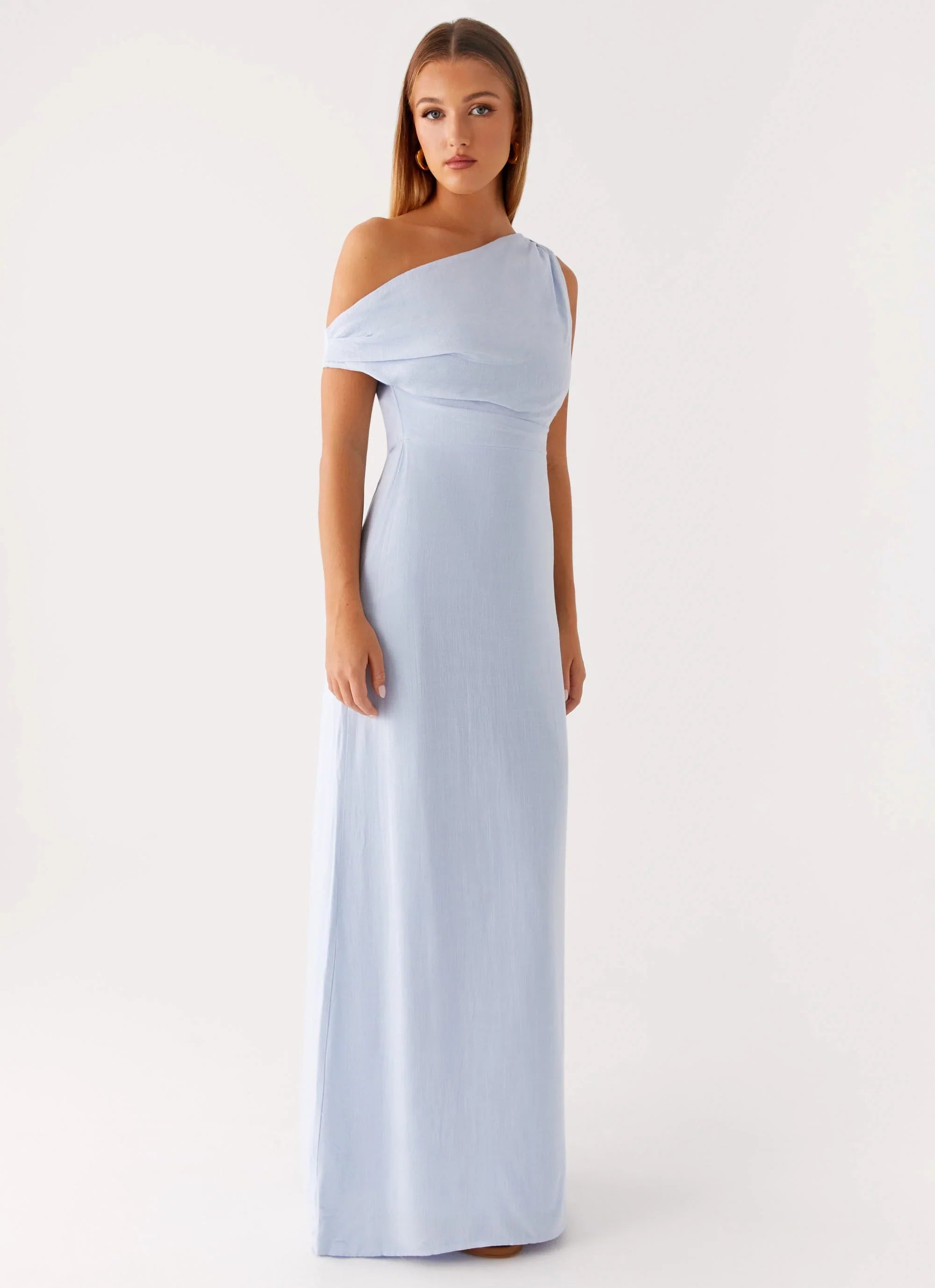 Lady Love Linen Maxi Dress - Blue